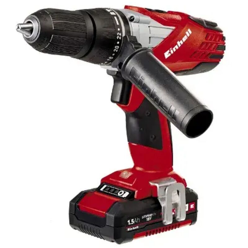 Perceuse Visseuse à Percussion Einhell TE-CD 18/2 Li-i +64 – 18 V, 2x2,0 Ah, 64 Accessoires - vue 3