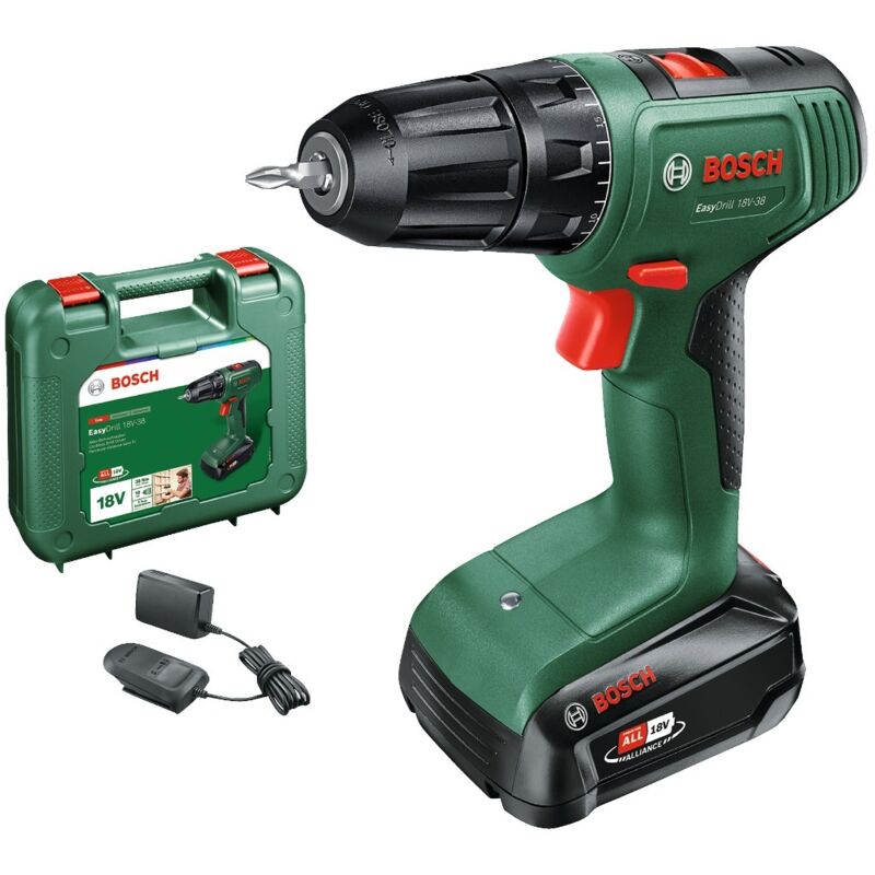 Perceuse Visseuse Sans Fil Bosch EasyDrill 18V-38 – 18V, 2 Ah, Batterie Incluse