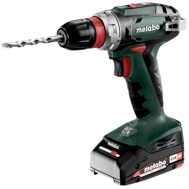 Metabo - Perceuse-visseuse sans fil bs 18 Quick avec 2x batteries 2,0 Ah + chargeur en coffret