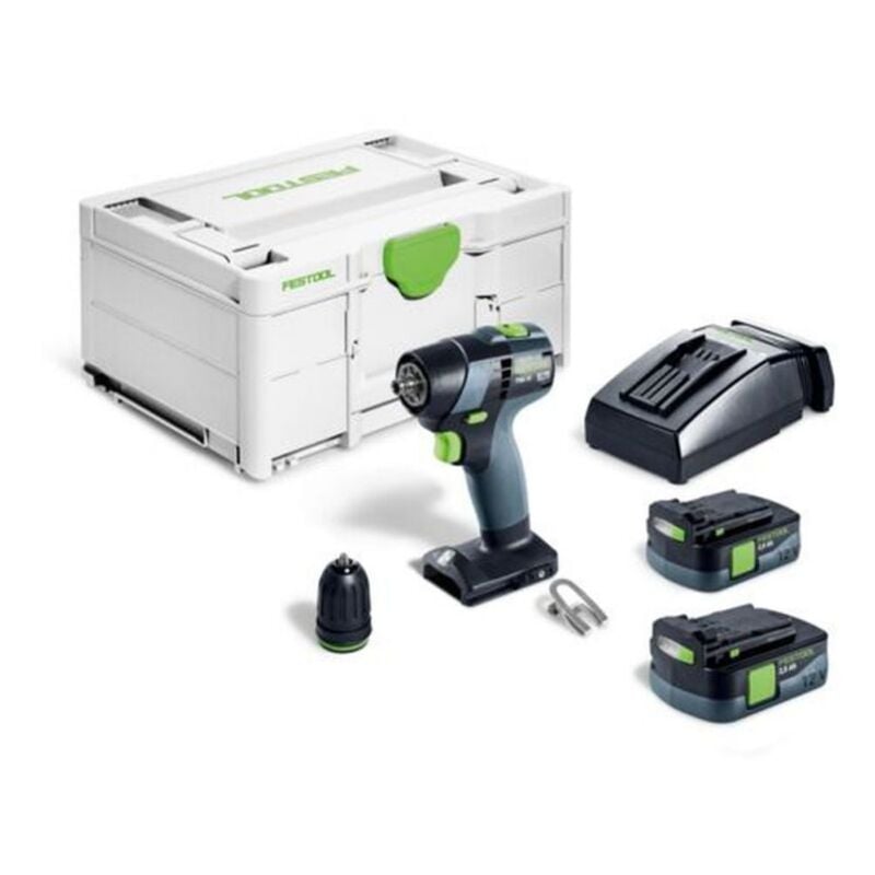 Perceuse visseuse sans fil txs 12 2,5- Plus Festool avec 2 batterie 12V 2.5Ah - chargeur - systainer - 576873