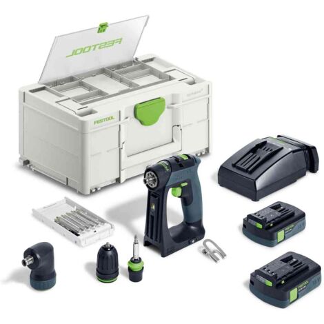 Perceuse-visseuse sans fil CXS 18 C 3,0-Set - FESTOOL - avec 2 batterie 18V 3.0AH - Systainer - 576884
