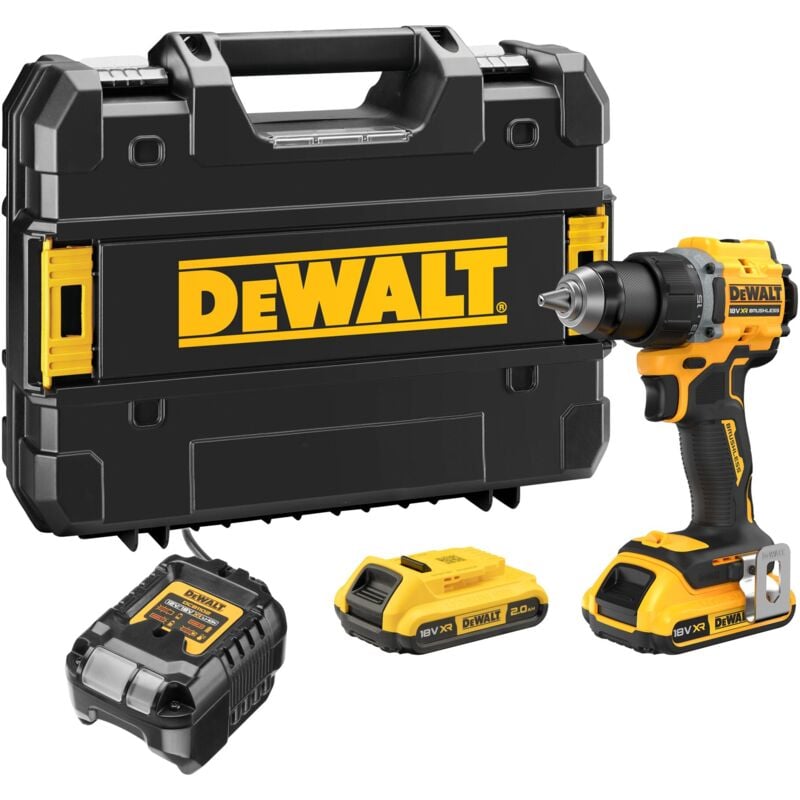 Dewalt - Perceuse-visseuse sans fil DCD794D2T 18 v, 2x 2,0 Ah batteries et chargeur dans tstak