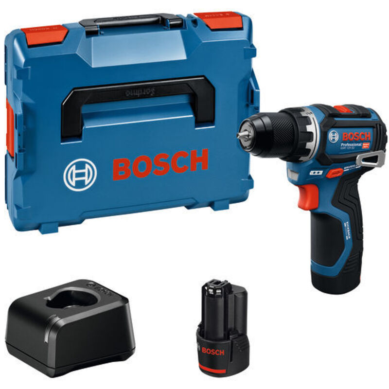 Bosch Perceuse-visseuse sans fil GSR 12V-32, 2 x Batterie GBA 12V 2.0Ah en L-BOXX