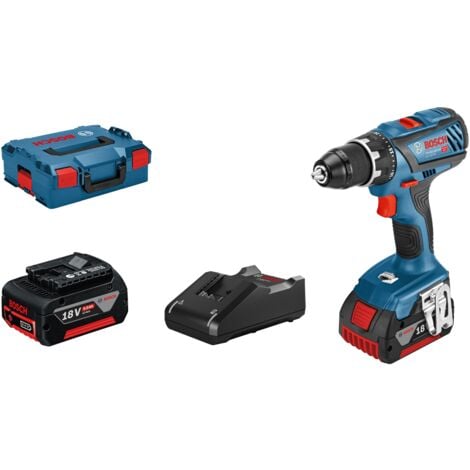 Perceuse-visseuse sans fil GSR 18V-28 Bosch / 2x 5,0 Ah batterie + chargeur en L-Boxx - 06019H4101