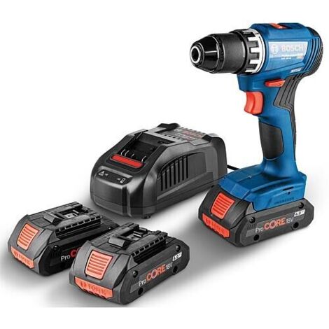 Perceuse-visseuse sans fil GSR 18V-45 18 V Bosch avec batterie ProCORE 3x 4,0 Ah et chargeur