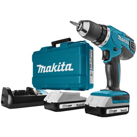 Makita Df457dwe Set Perceuse Visseuse Li Ion 18v 2x Batterie 1 3ah Dans Mallette 42nm