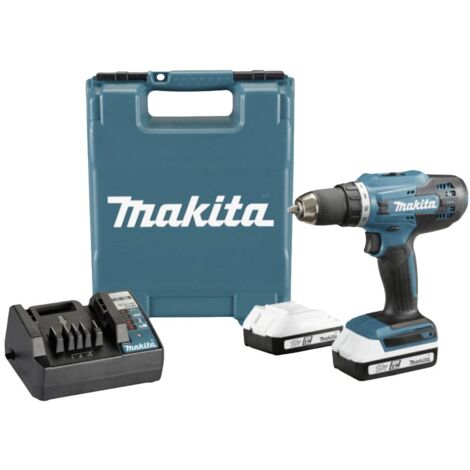 Perceuse visseuse sans fil Makita 18V + 2 batteries lithium 1.5 Ah + chargeur + Mallette DF488D002