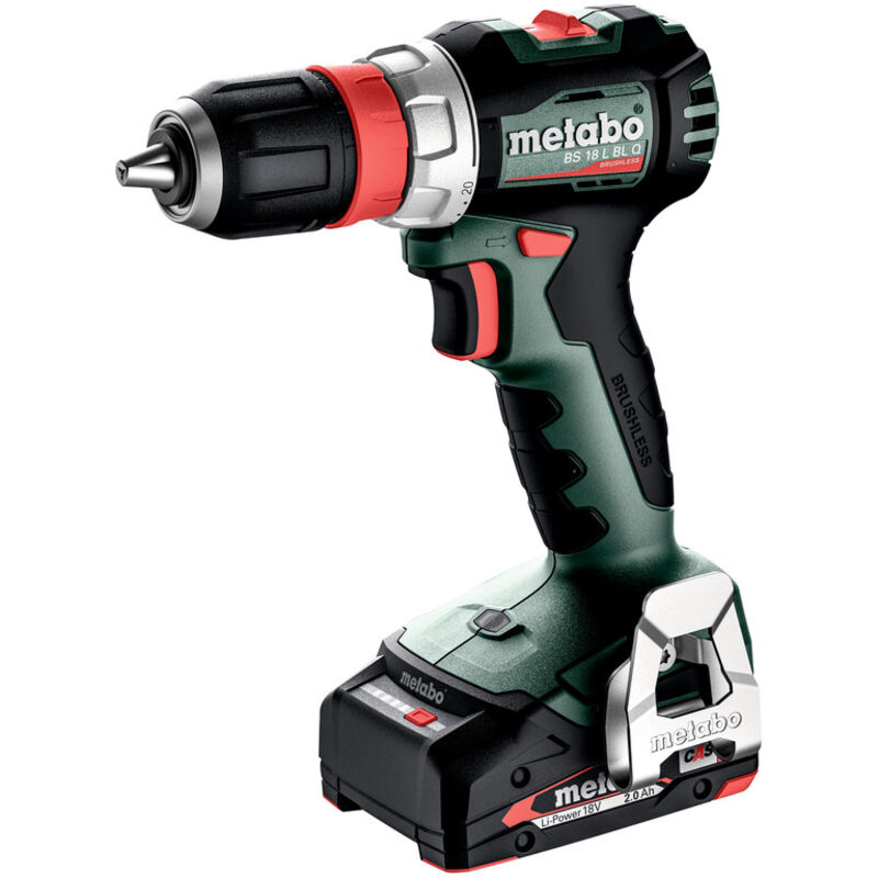 Metabo Perceuse-visseuse sans fil BS 18 L BL Q (613156500) metaBOX 145 18V 2x2Ah Li-Power + SC 30