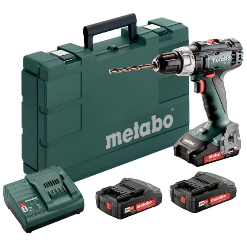 Metabo - Perceuse visseuse 18V sans fil bs 18 l Set (3x2,0Ah) dans malette 602321540