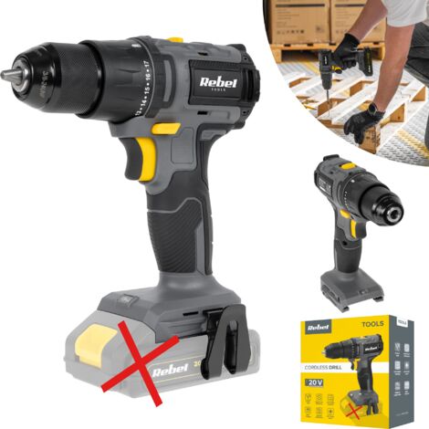 Perceuse-visseuse sans fil Rebel 20V sans balais 2 Ah