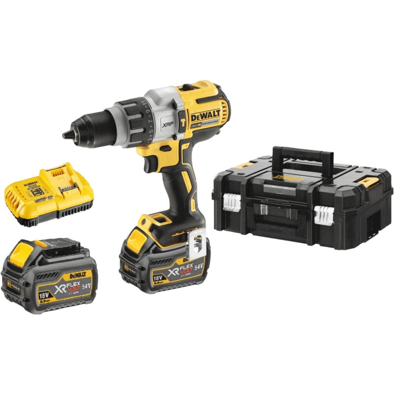 Dewalt - Perceuse-visseuse 18V + 2 batteries 6Ah + chargeur + coffret Tstak DCD996T2