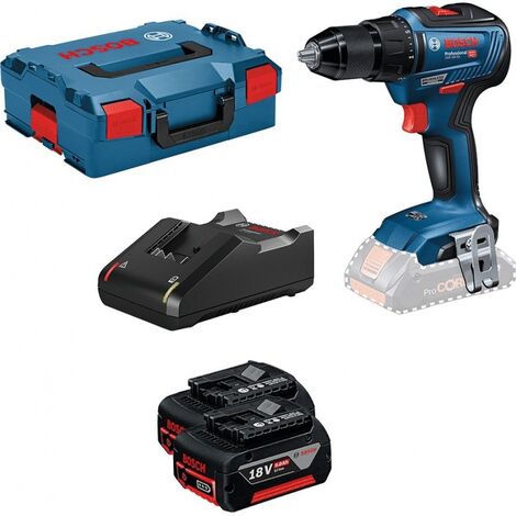 Perceuse-visseuse 18V Biturbo GSR 18V-150 C + 2 batteries 5.5Ah + chargeur  + L-BOXX - BOSCH - 06019J500C