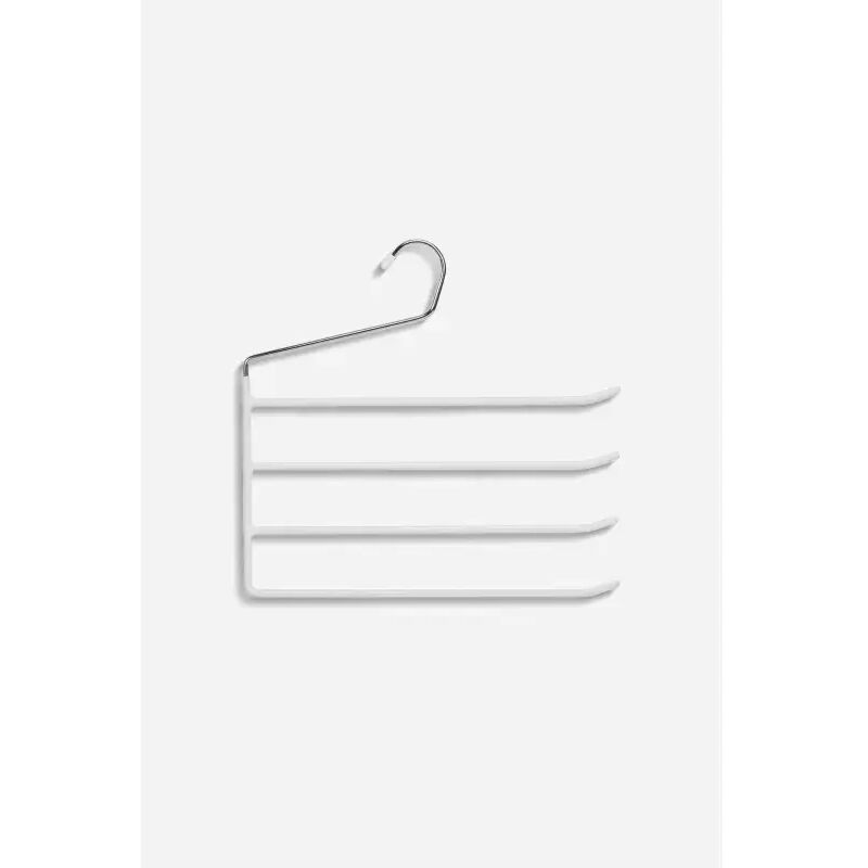 Percha 4 Colgadores Acero-Pvc S/2 Blanca 33x0,5x30