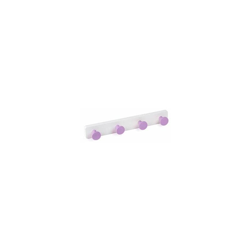 

PERCHA 4 POMOS ABS LILA - BASE ABS 410x60MM BLANCO DIRECTO
