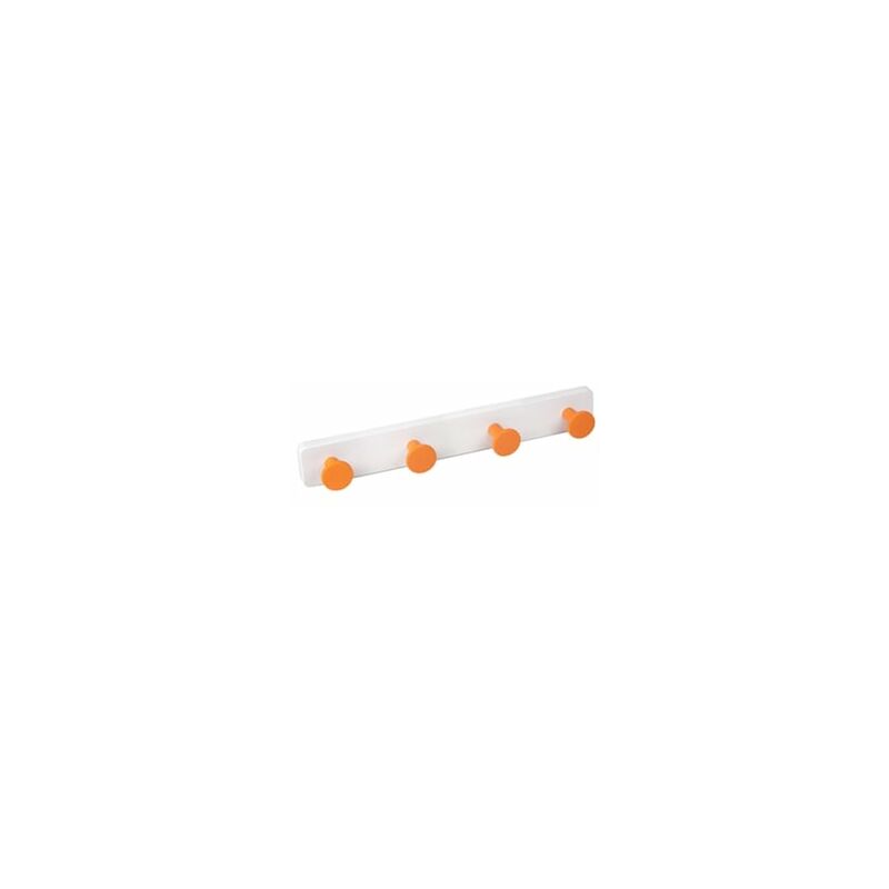 

PERCHA 4 POMOS ABS NARANJA - BASE ABS 410x60MM BLANCO DIRECTO