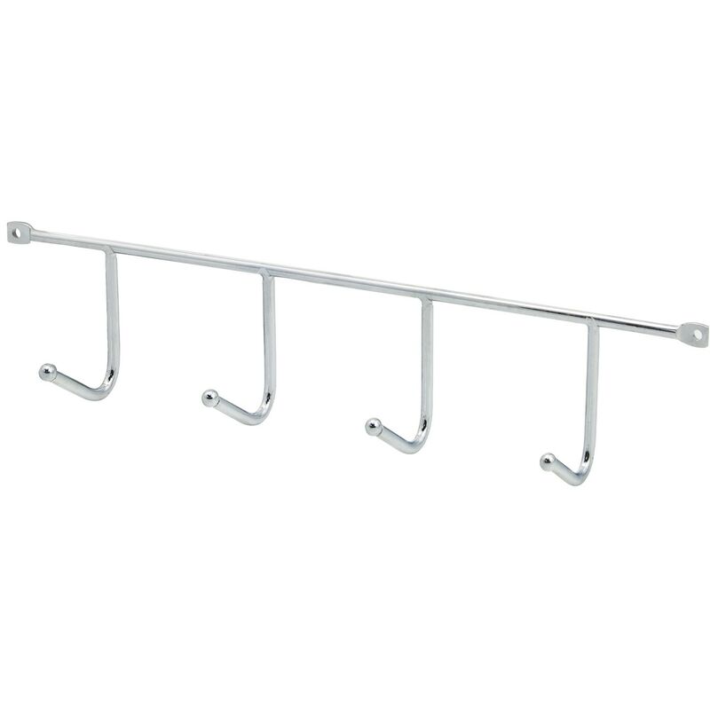 

Percha acero inoxidable cuatro ganchos 29,5 cm.