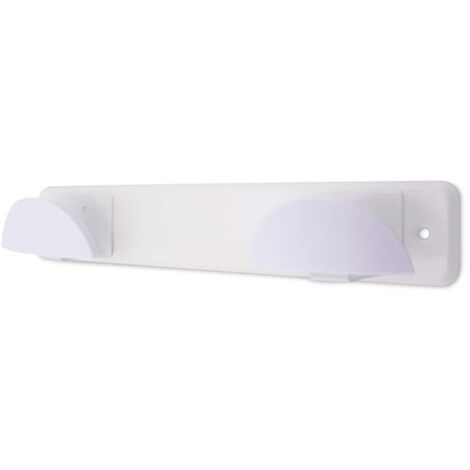 Percha acero inoxidable + doble pomo abs blanco 280x50mm GSC 003802795
