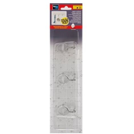 PERCHA ADHES REUTIZABLE 3 GANC - 378X95X25
