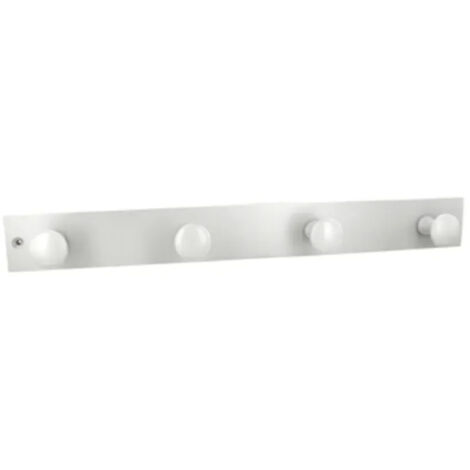Percha con 4 cabezas en haya blanca, An. 475 x Al. 42 x P. 60 mm