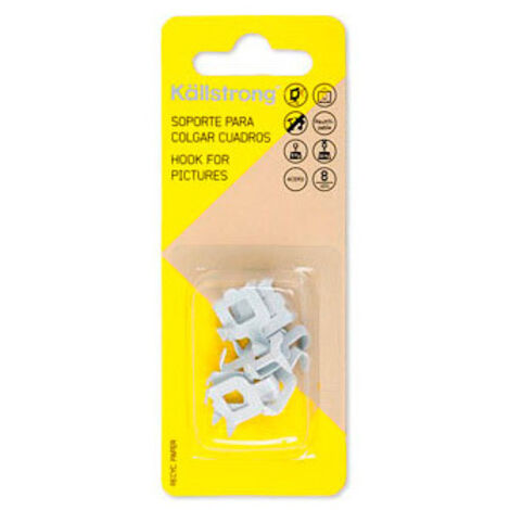 PERCHA CUELGAFACIL 1 CLAVO BLISTER 8