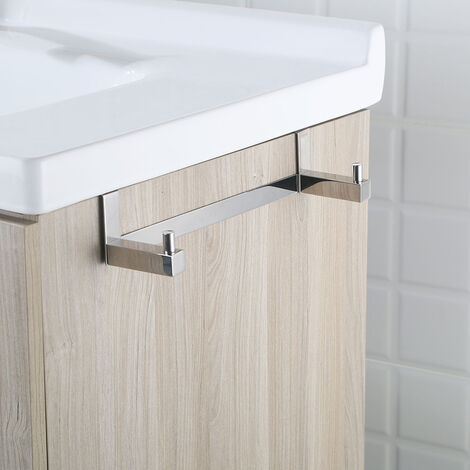 Percha de baño adhesiva cuadrada acero inox Soho