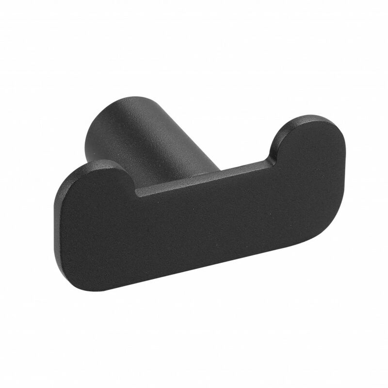 

Percha de baño doble negro mate. Serie Aura AI2318B - Mediclinics