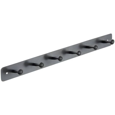 Percha de metal negro de 6 cabezas - 5five