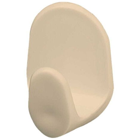 Percha de pared autoadhesiva color crema, 4 piezas