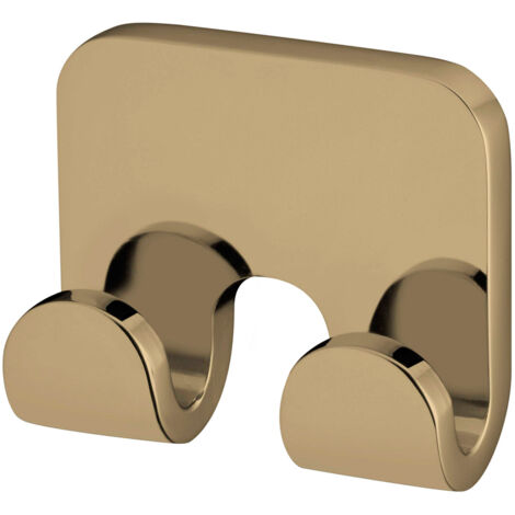 Percha de pared doble Nature Box, dorada