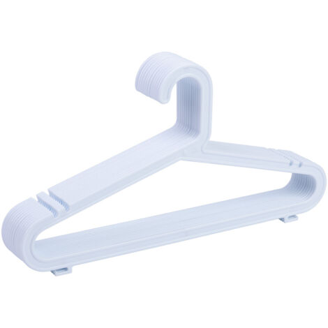 Percha de plastico blanca pack de 12 unidades 39.50x0.30x20.60h cm