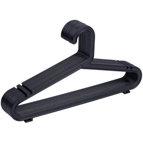 Percha de plastico negra pack de 12 unidades 39.50x0.30x20.60h cm