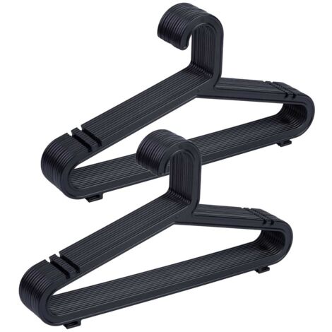 Percha de plastico negra pack de 24 unidades 39.50x0.30x20.60h cm