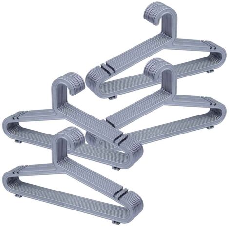 Percha de plastico plata pack de 48 unidades 39.50x0.30x20.60h cm