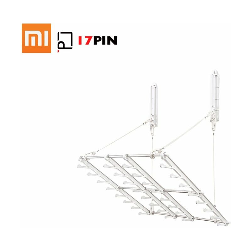 

Percha de ropa multifuncional de 17 pines con gancho organizador de pared soporte de estante de secado de ropa de acero inoxidable perchas para bebes