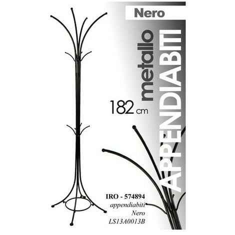 Percha de suelo de metal negro 182 cm