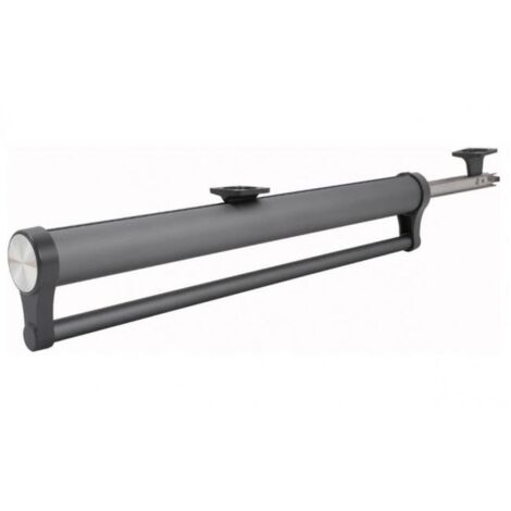 Percha deslizante de 30 cm, barra telescópica ajustable, percha para guardarropa, percha resistente para pantalones, ahorra espacio, gris