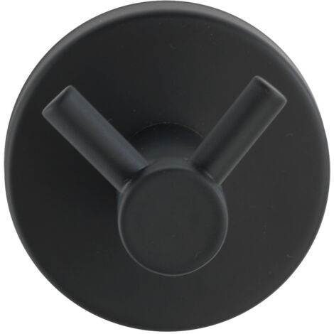 Percha doble de acero inoxidable Bosio negro Wenko