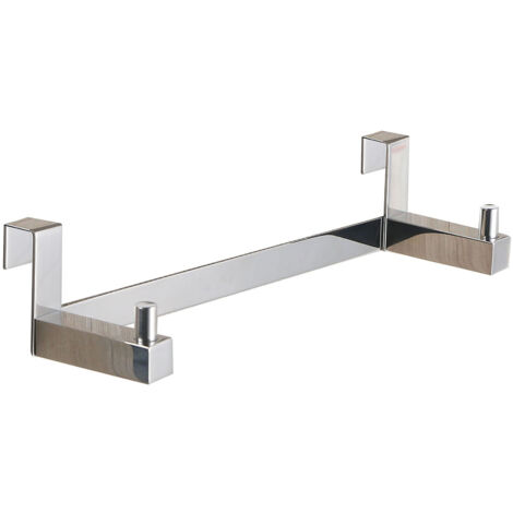 Percha doble lateral para mueble de baño de 20 cm. de largo. Se cuelga en el mueble. Fabricado en acero inoxidable con acabados en cromo brillo. Repuestos originales garantizados Kibath