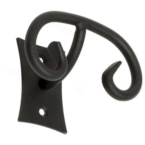 Percha doble perchero 2 ganchos de pared de acero antracita mod. Louise