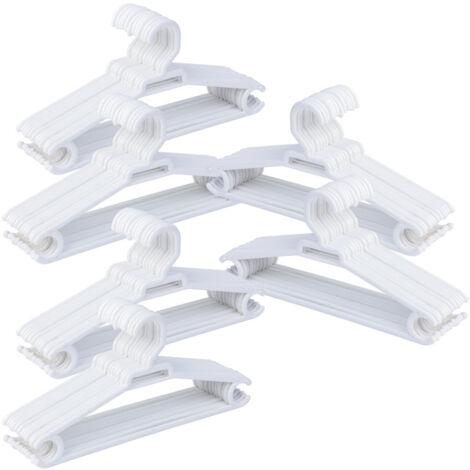 Percha infantil de plastico blanca pack de 72 uds 26,8x0,53x13,20cm