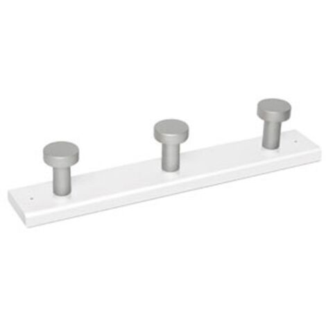 PERCHA MADERA 3P CROMO B.BLAN