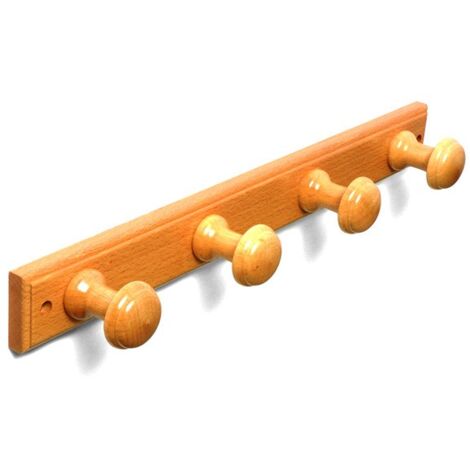 PERCHA MADERA 4 P. RED. ROBLE