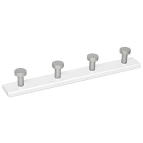 PERCHA MADERA 4P CROMO B.BLAN