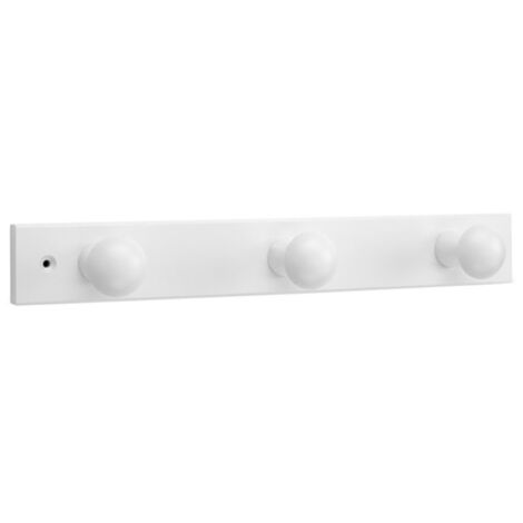 Percha madera blanca 3 pomos 3773-2 inofix