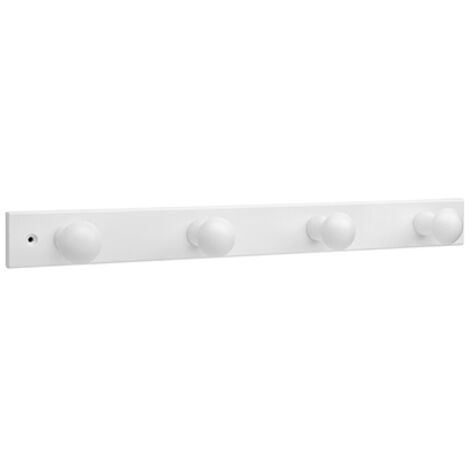 Percha madera blanca 4 pomos 3774-2 inofix