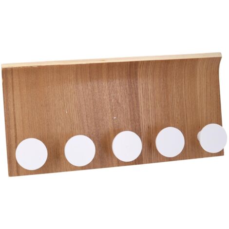 Percha madera marrón 5 plazas cm35x5x17