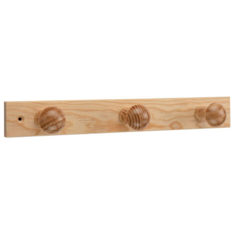 Percha madera natural 3 pomos 3773-8- inofix