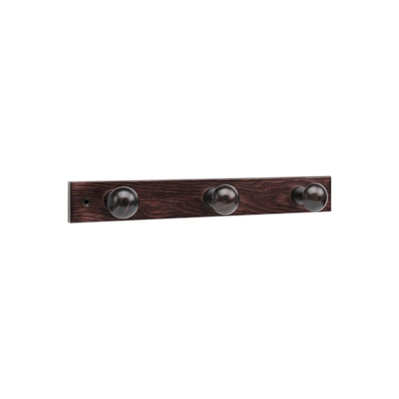 Inofix - Cintre en bois foncé 3 boutons 3773-0