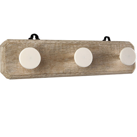 Percha Madera/Resina 3 Pomos 302214