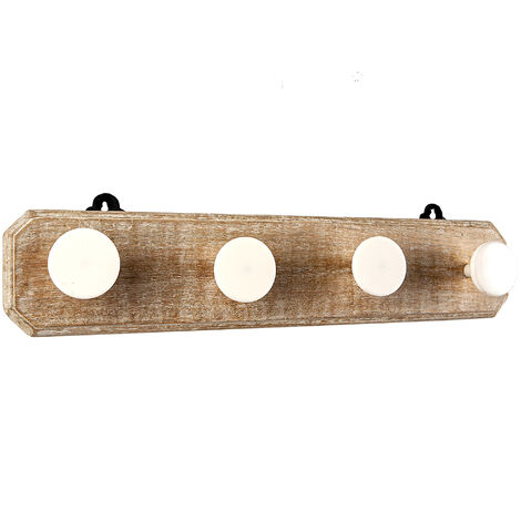 Percha Madera/Resina 4 Pomos 302215